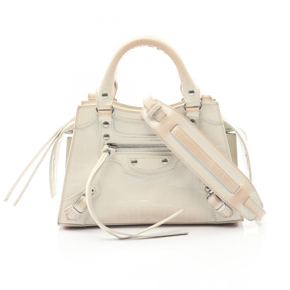Balenciaga Neo City Handbag Leather White - Picture 1 of 9